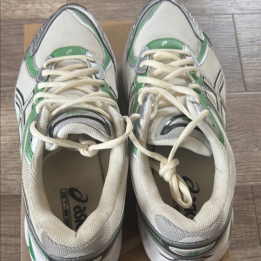 ASICS Green and White Athletic Sneakers - Picture 5 of 11